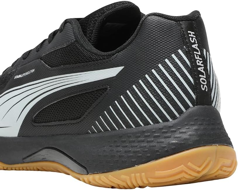 Кроссовки PUMA Unisex Solarflash III для зала, черный/серый/светло-серый — фото 4