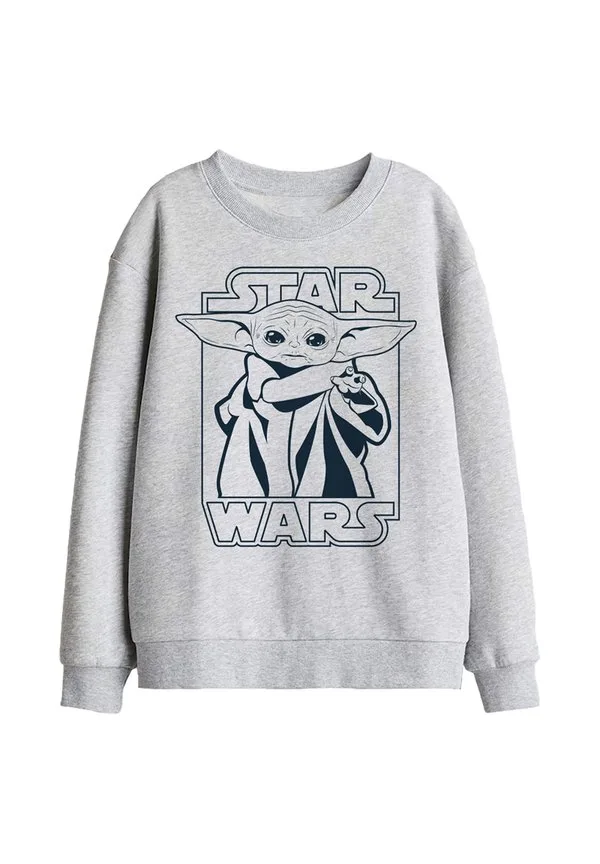 Толстовка star wars mandalorian the child force Star Wars, Mottled Light Grey