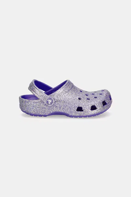 Сланцы детские с блестками Classic Fantasy Glitter Clog K Crocs, фиолетовый — фото 2