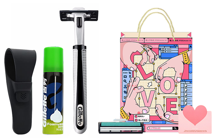 Подарочный набор Gillette Mach3: бритва + сменные кассеты (3 шт) + пена для бритья — фото 2