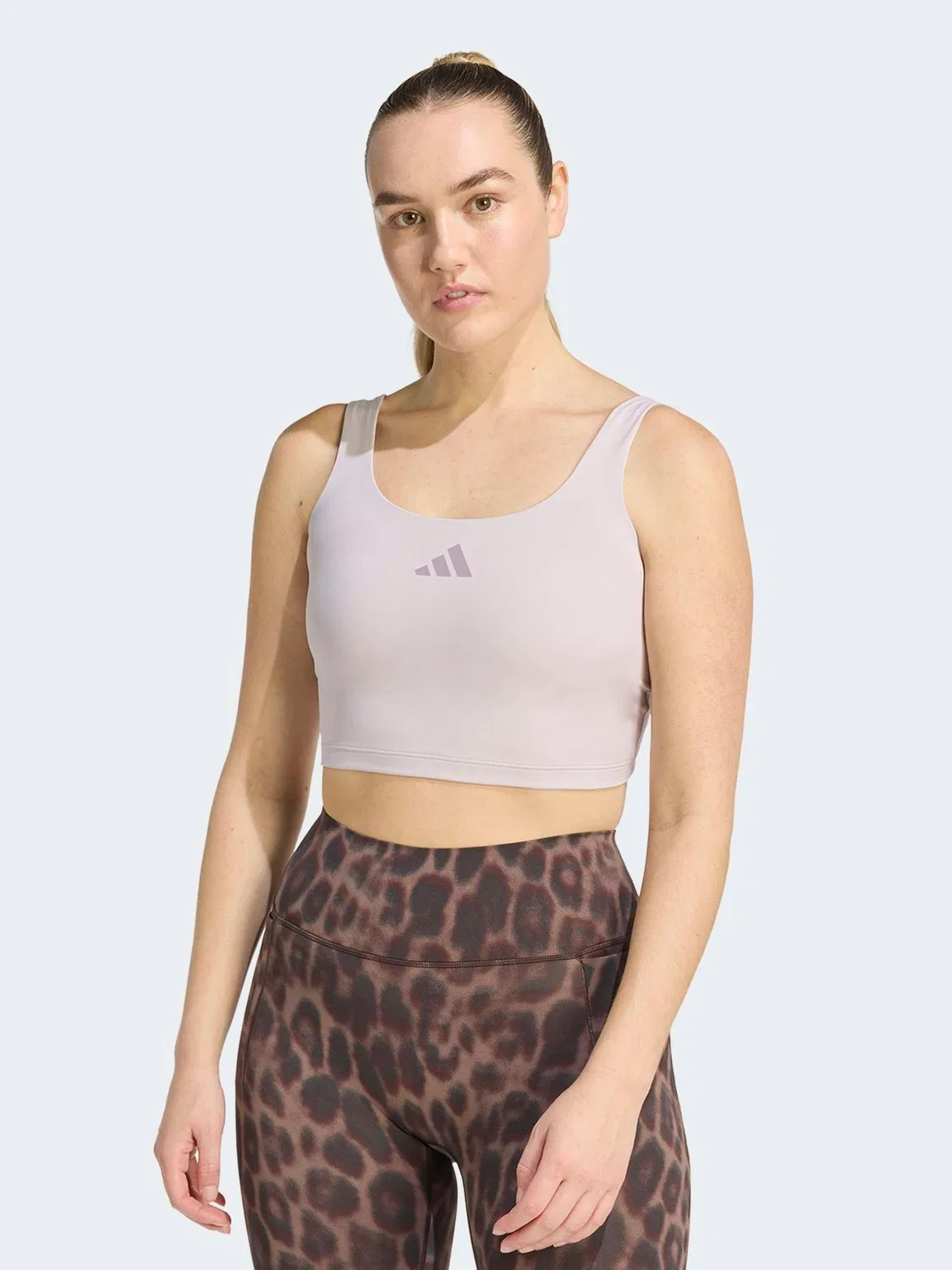 Топ-бра adidas Purple Power Light Support Bra Tank Top, фиолетовый
