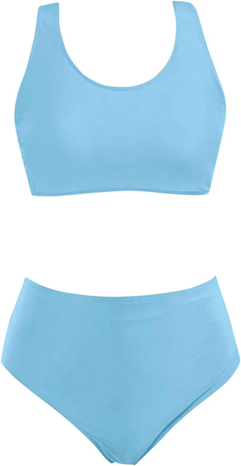 Женский бикини-комплект с эффектом пуш-ап Generic, Light Blue — фото 2