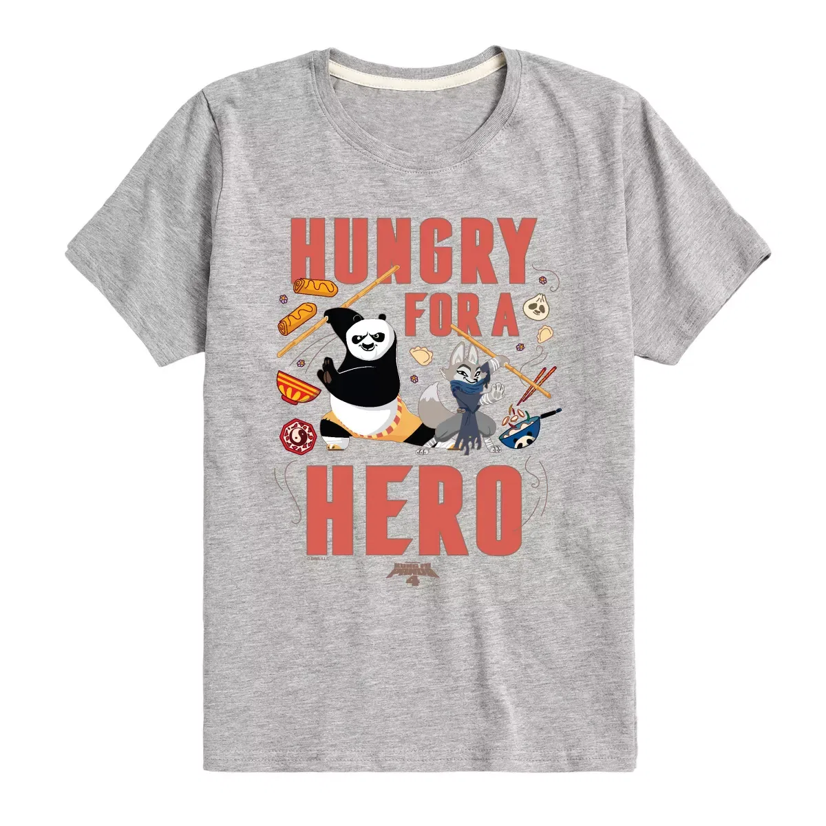 Детское футболка с принтом Kung Fu Panda 4 - Hungry For A Hero Kung Fu Panda, Royal Blue