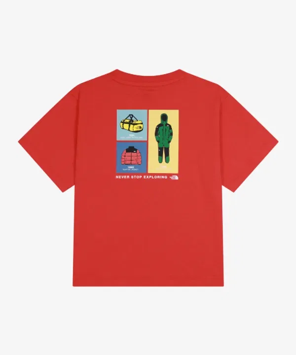 Футболка с эмблемой Archive, детская, The North Face Kids, красный