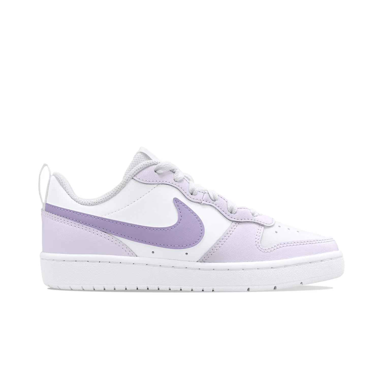 Детские кроссовки для скейтбординга с принтом Nike Court Borough, White Purple (Taro Paste Cat Claw) — фото 4
