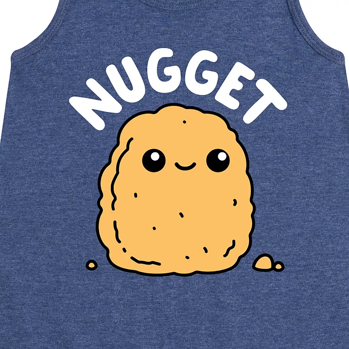 Детское платье-трапеция без рукавов с принтом Nugget Instant Message, Heather Navy — фото 2