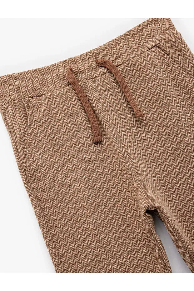 Детские спортивные штаны для мальчиков прямого кроя Koton, Brown — фото 3
