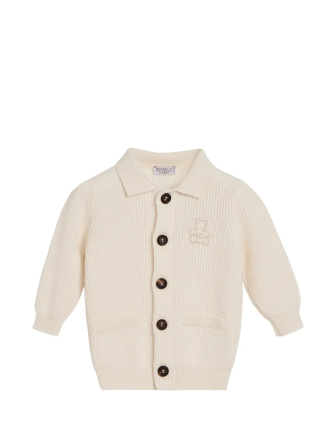 Кардиган Bernie Brunello Cucinelli Kids, нейтральные цвета