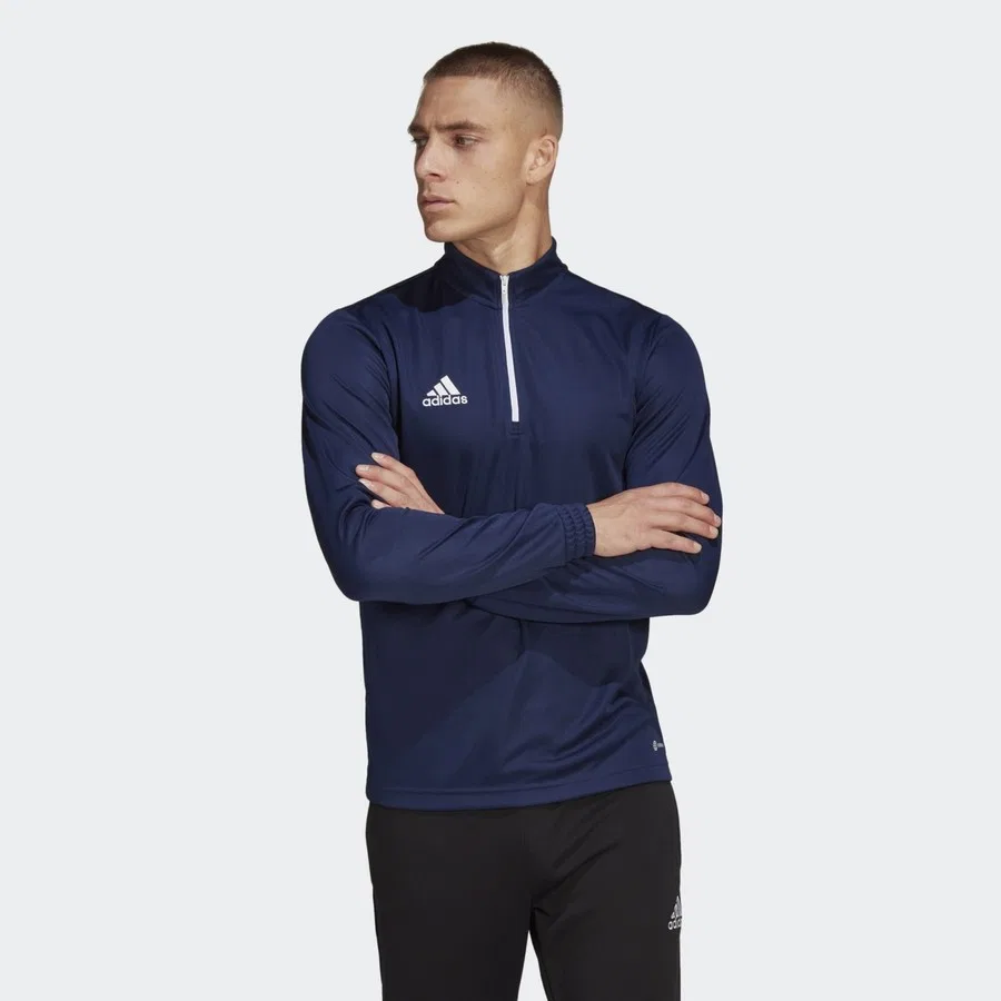 Спортивный свитшот с длинным рукавом и полузастежкой-молнией Entrada 22 Training Top adidas, Синий