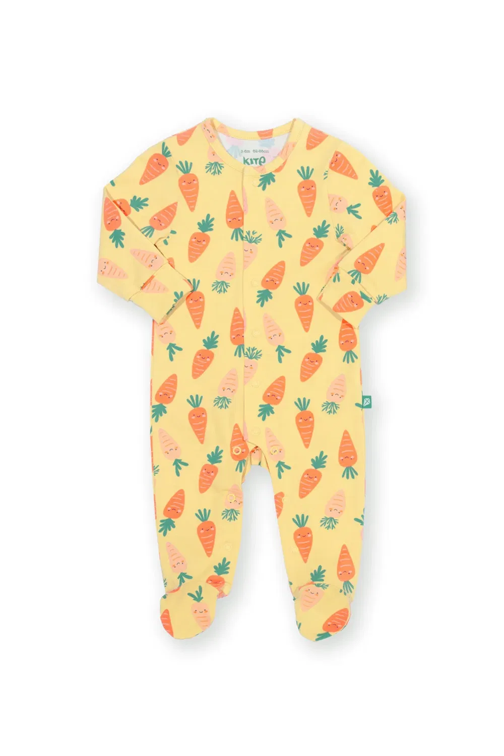Детский слип с принтом Happy Carrot Kite, Yellow