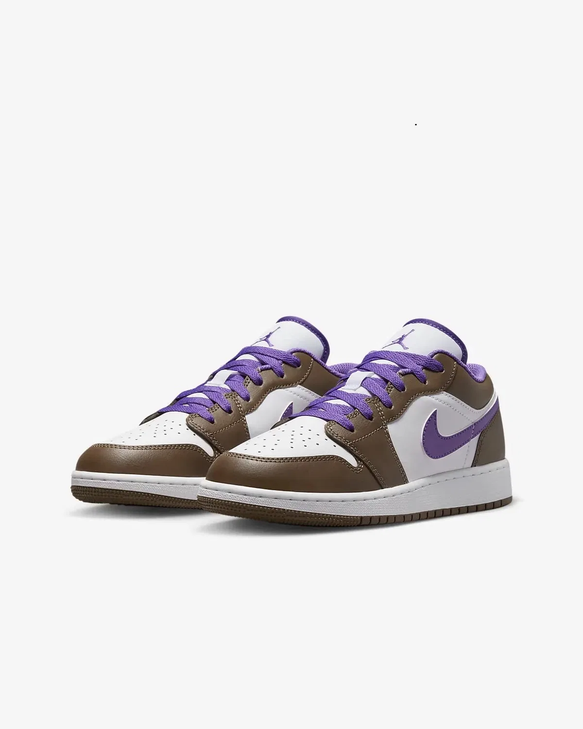 Детские баскетбольные кроссовки для мальчиков Air Jordan 1 Low (GS) NIKE, Marrone — фото 3