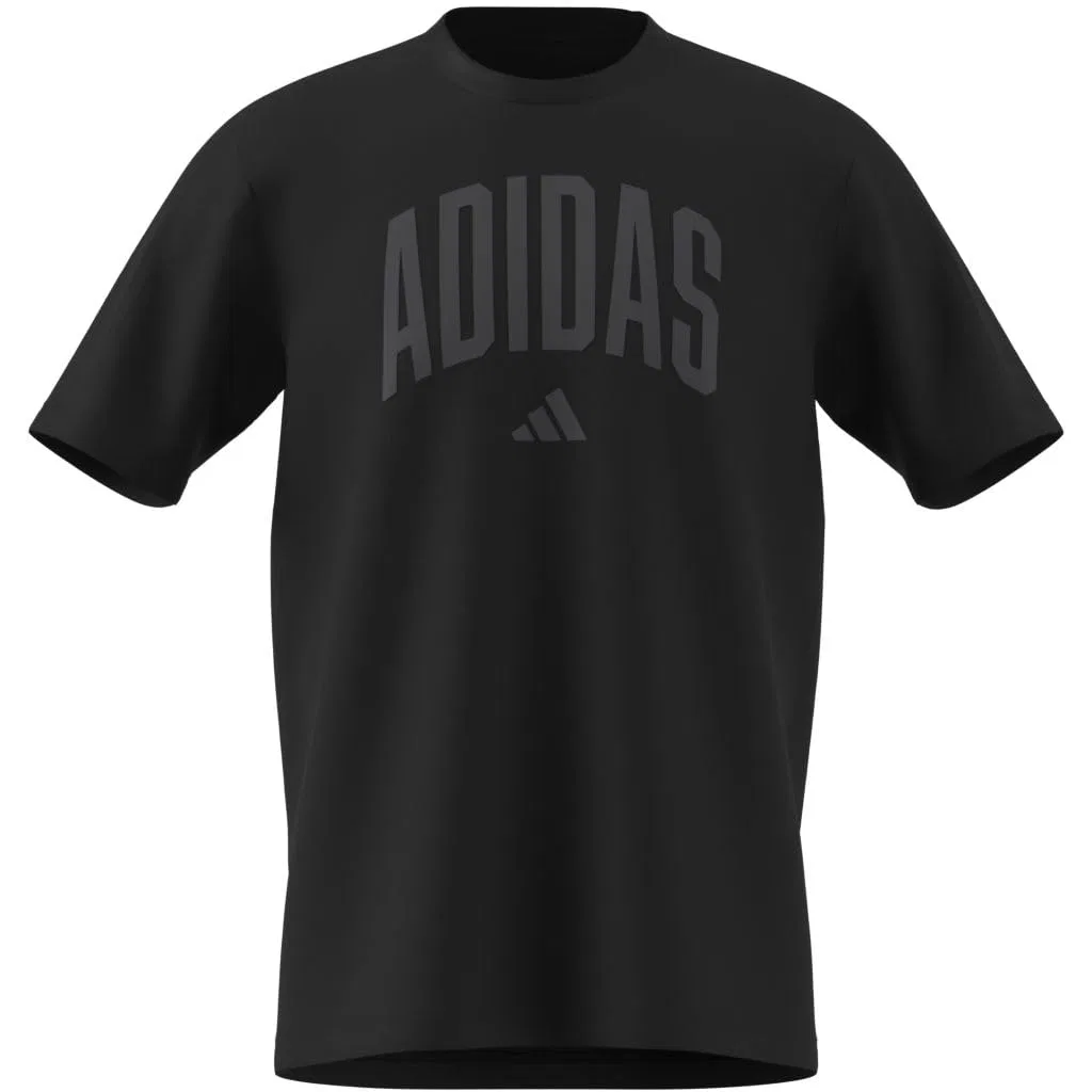 Мужская футболка с принтом Collegiate Lineage adidas, Black — фото 4