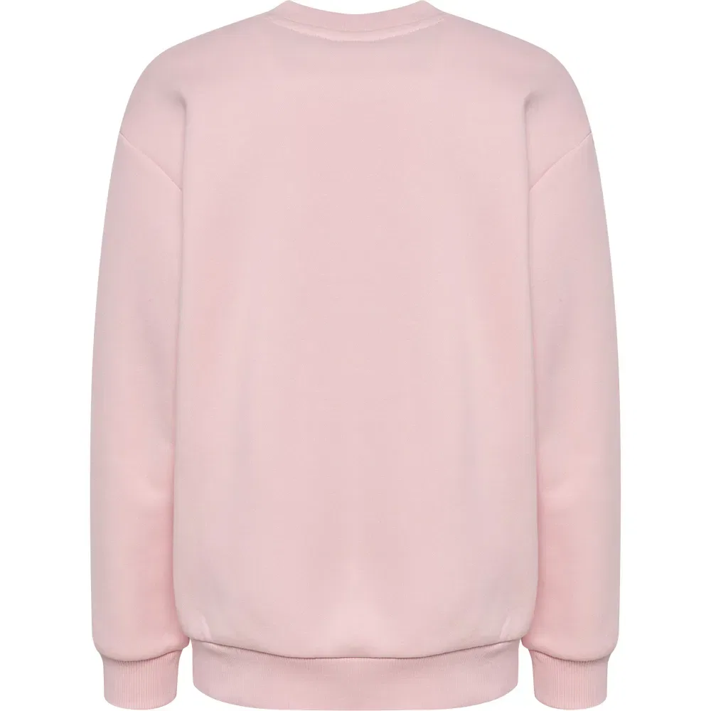 Детский свитшот для девочек свободного кроя с вышивкой пчелы Hummel, Pink — фото 2