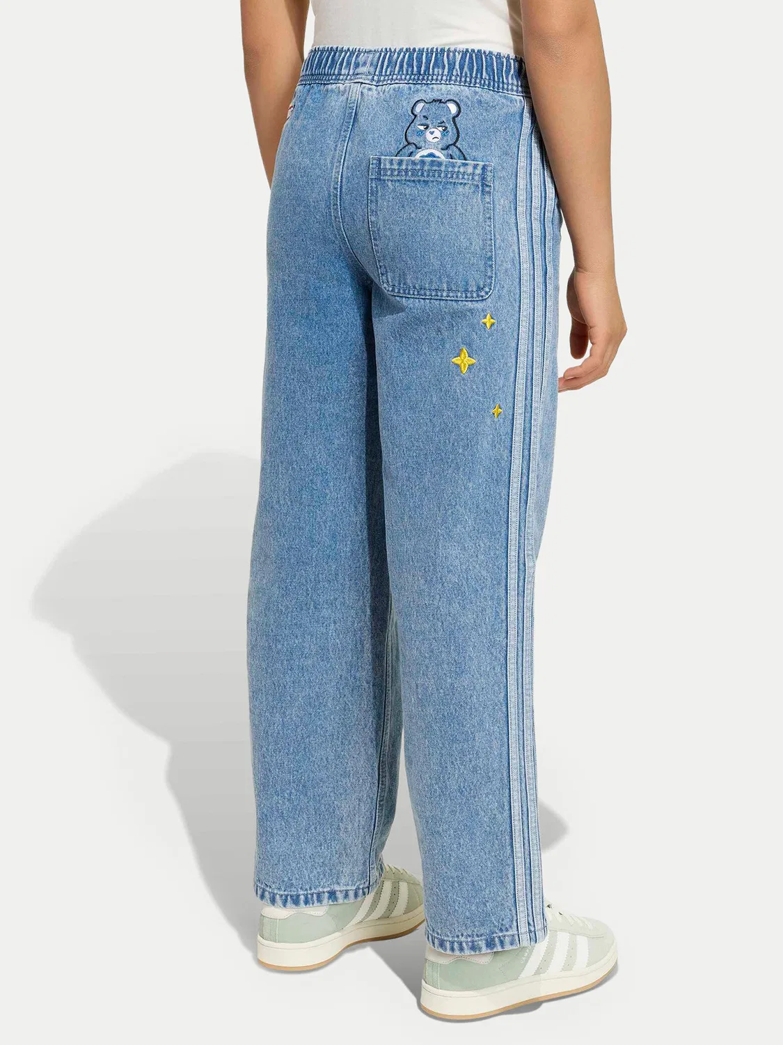 Джинсы стандартного кроя для девочки Care Bears Loose Denim Pants Adidas, синий — фото 3