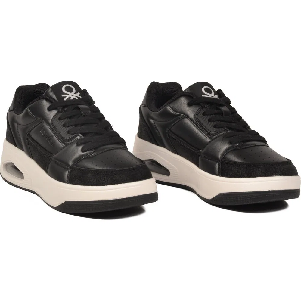 Детские спортивные кроссовки с шнуровкой, Black White, BNI-12133 G United Colors Of Benetton — фото 2