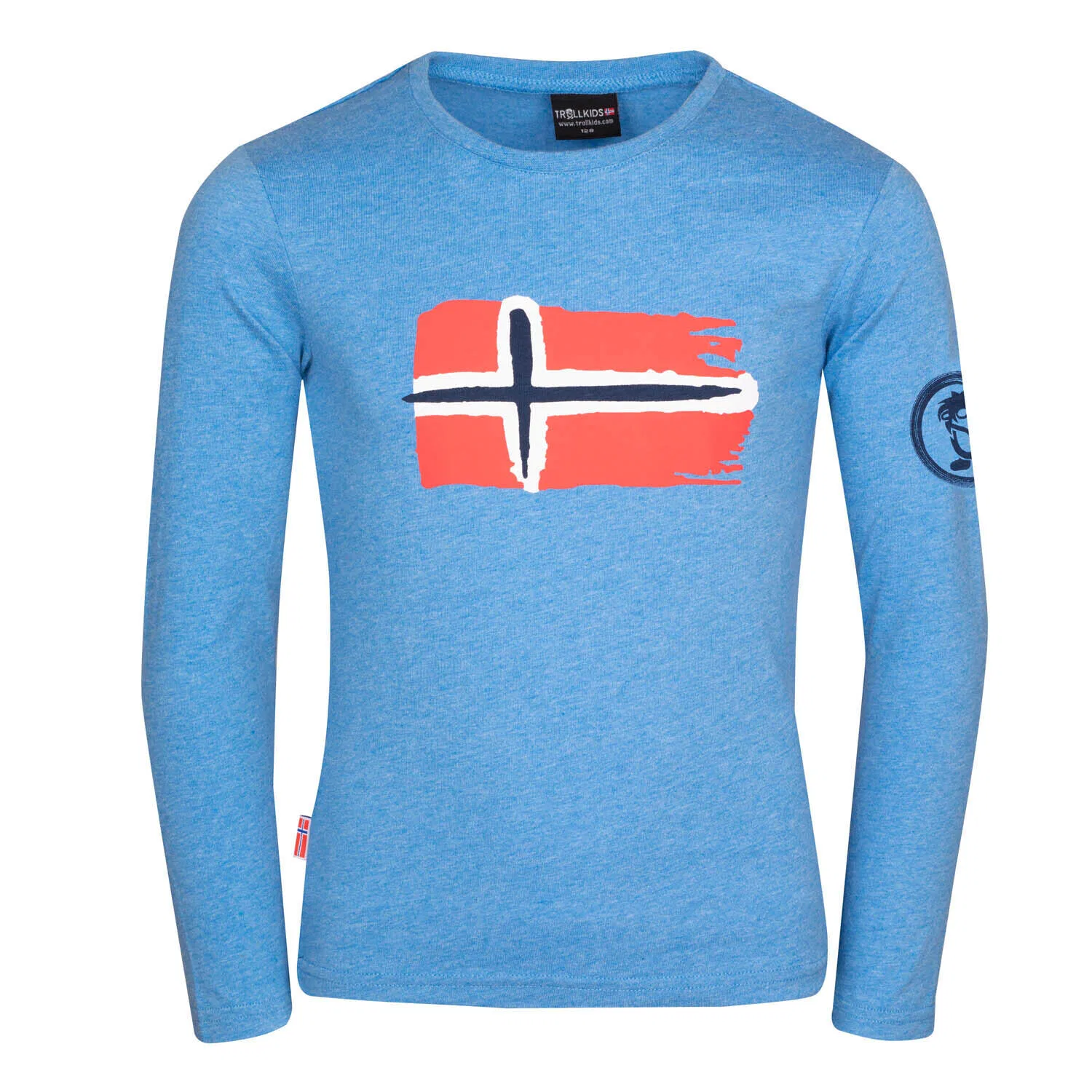 Детский лонгслив с принтом Oslo Trollkids, Navyblau Blau