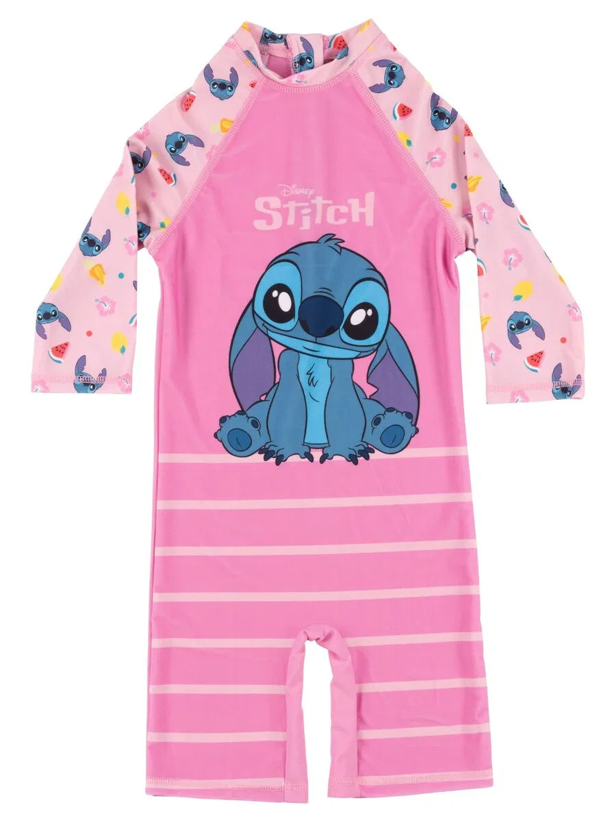 Спортивный купальник Disney Lilo & Stitch 'UV-Schutz 50' розового цвета