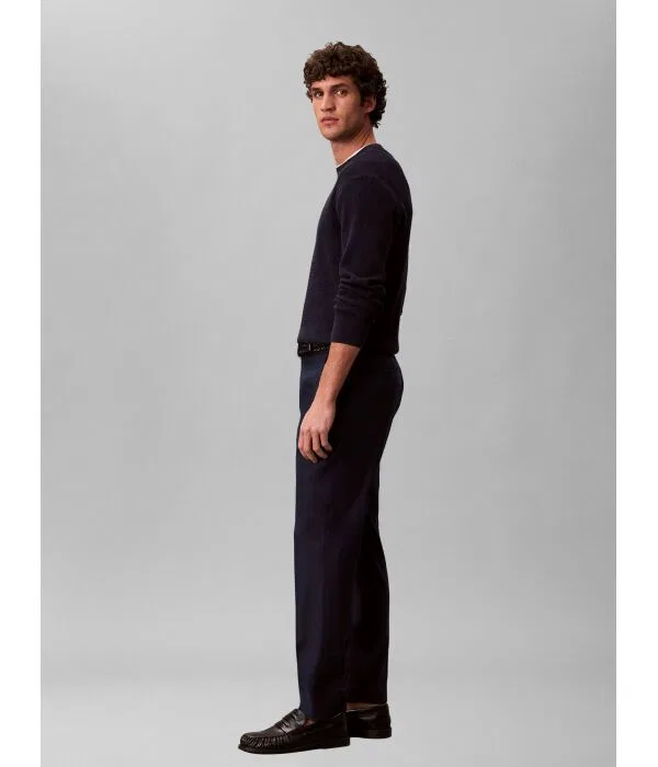 Мужские брюки из льна Slim Fit Calvin Klein, Blu Marino — фото 4