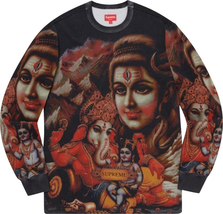 

Лонгслив Supreme Ganesh Long-Sleeve Thermal 'Black', черный