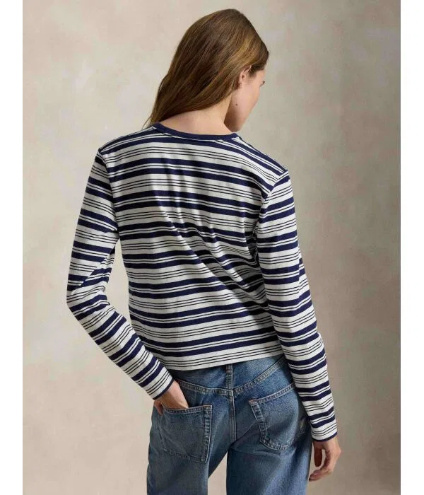 Женская блузка с длинным рукавом Polo Ralph Lauren, Blu Marino — фото 3