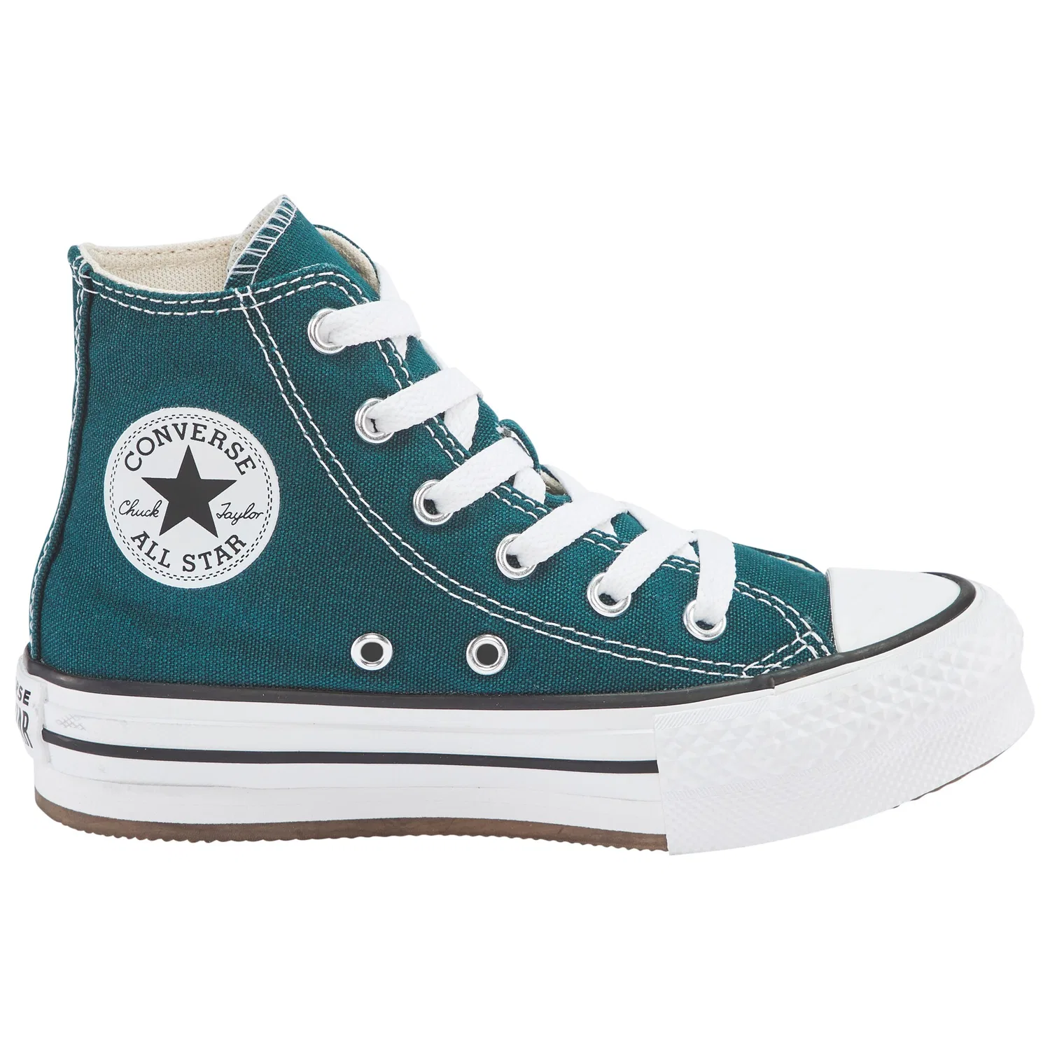 Детские кеды на шнуровке Converse, Darkly Jaded/White/Natural Ivory — фото 3