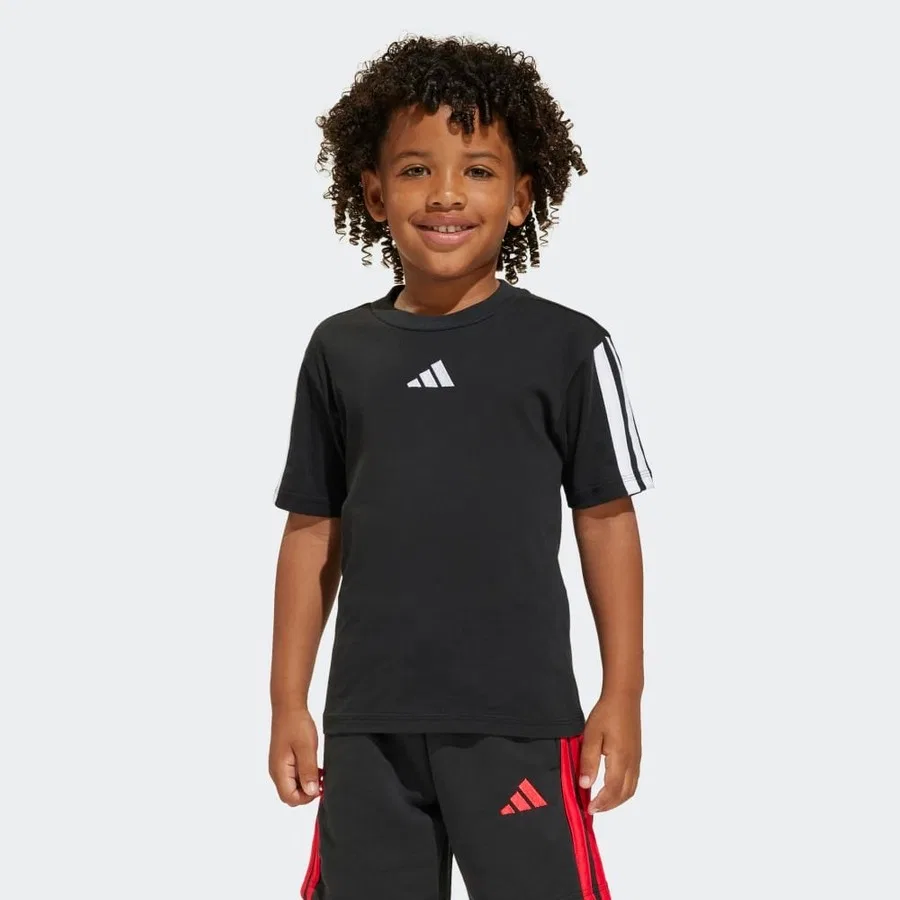 Детская спортивная футболка с коротким рукавом adidas JE0317 Lk 3s Tee 160, Черный