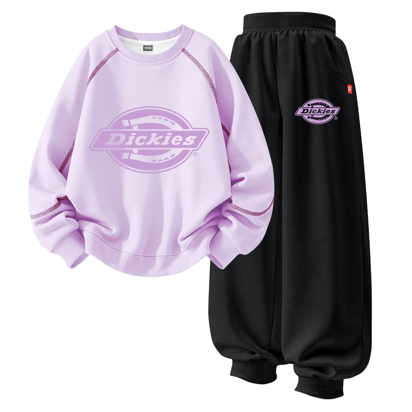 Детский спортивный комплект с круглым вырезом, Dickies, S Negative Label Lightning Purple/K Gray — фото 3