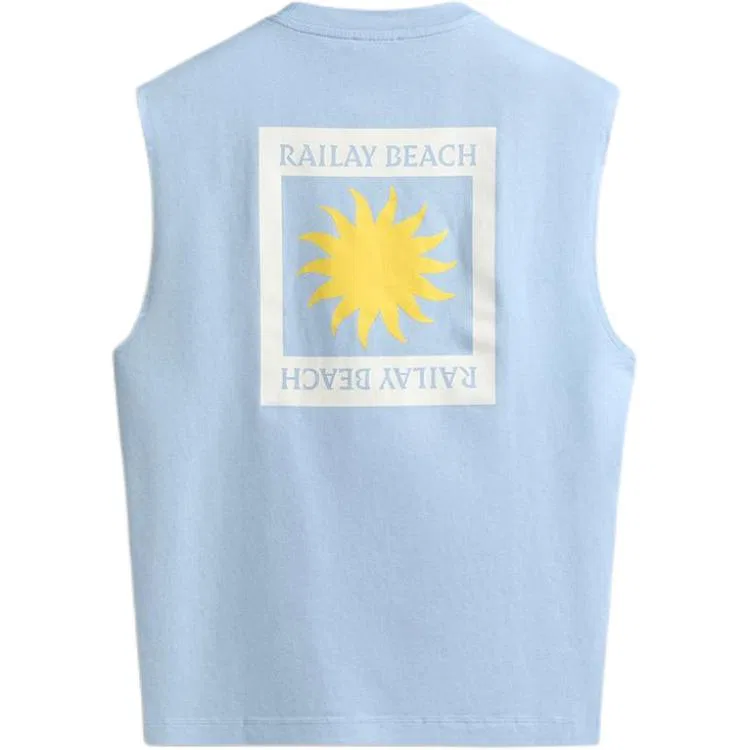 Мужская майка без рукавов с круглым вырезом Sky Blue ZARA, Sky Blue — фото 3