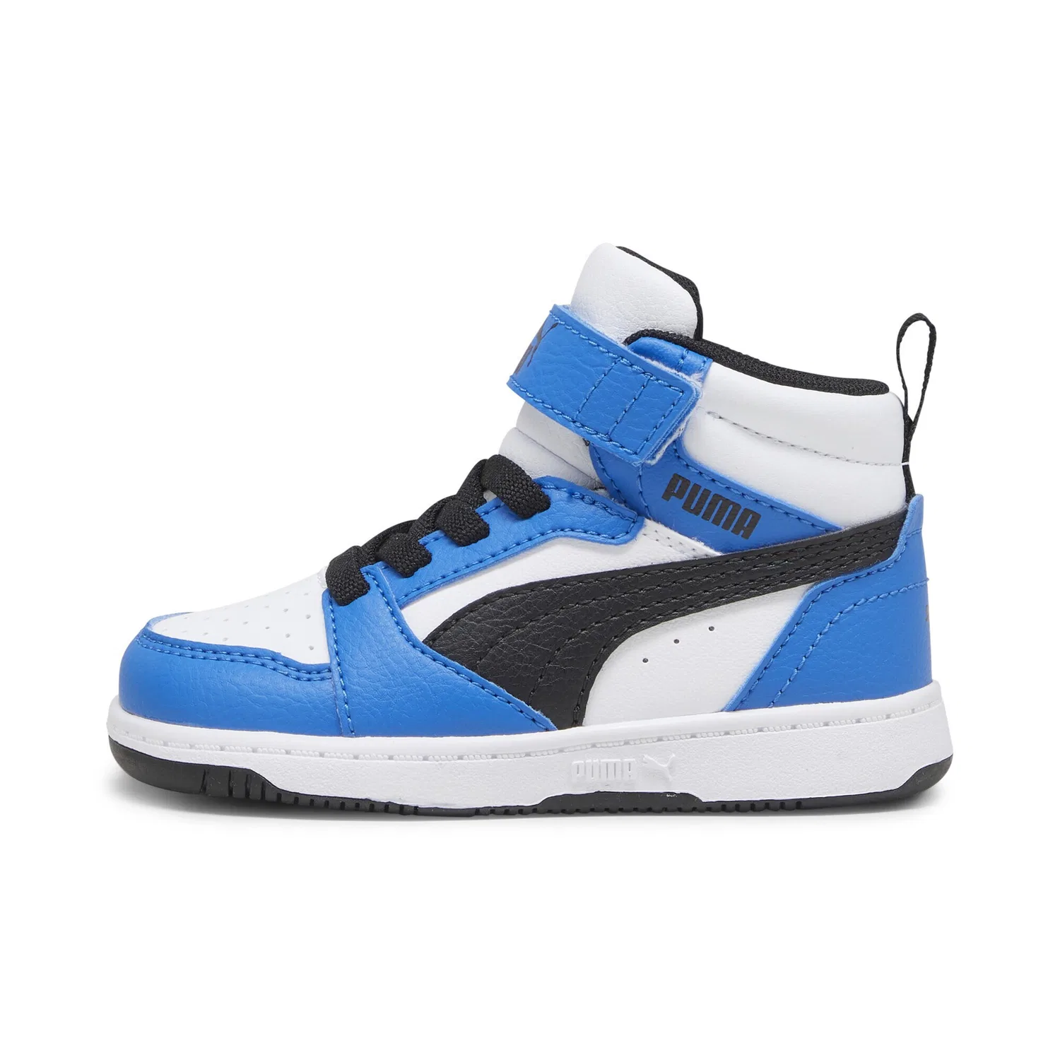 Детские кроссовки ретро PUMA, White Black Racing Blue — фото 3