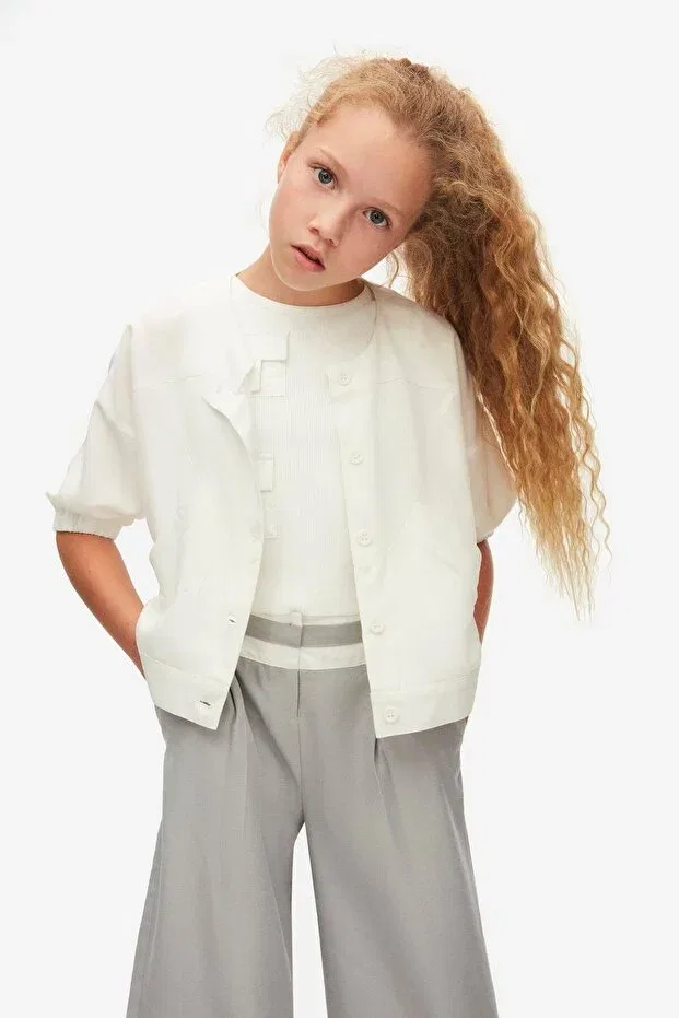 Детская куртка для девочек с коротким рукавом Nk Kids, Ecru