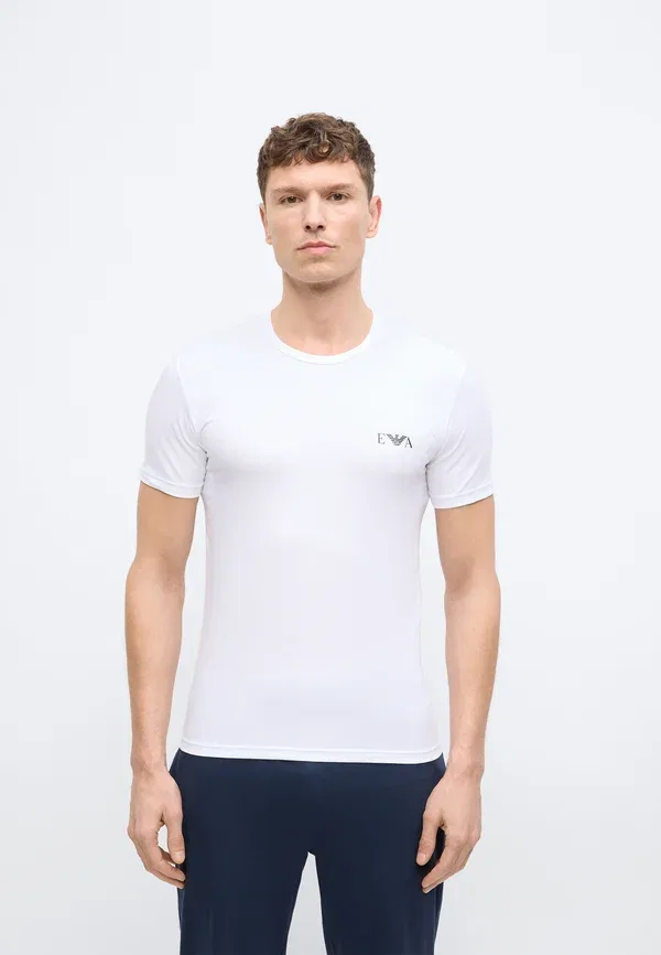 Комплект из двух маек с круглым вырезом Parte alta - нижнее белье Emporio Armani, белый — фото 4