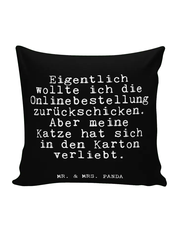 

Подушка Mr & Mrs Panda 40x40 Eigentlich wollte ich die, черный