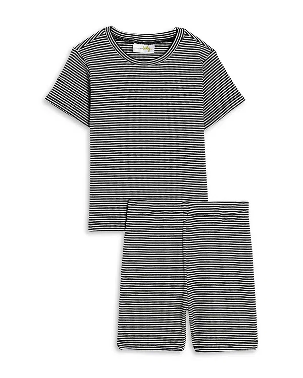 Детский комплект футболки и шорт с принтом в полоску Bloomie's Baby, Navy/White