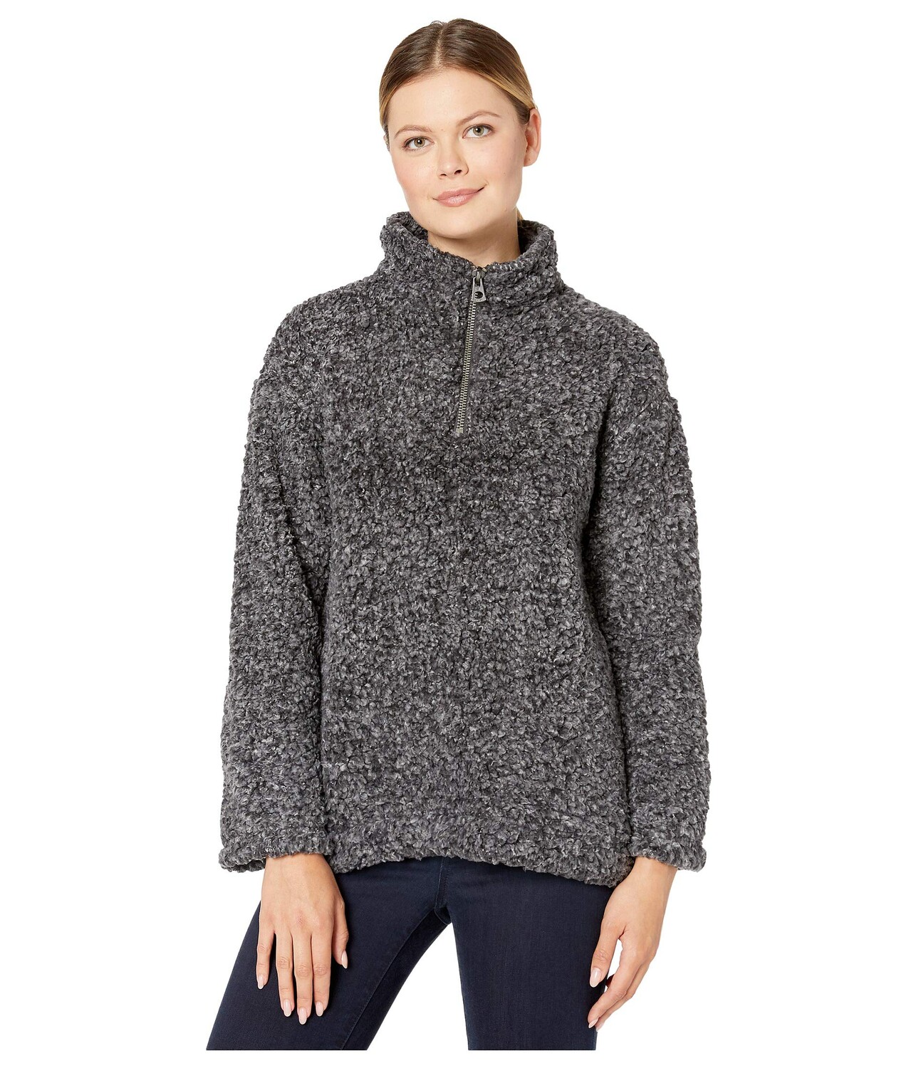 

Пуловер Dylan by True Grit, Faux-Shearling Pile Drop Shoulder 1/4 Zip Pullover with Soft Knit Lining, Серый, Пуловер Dylan by True Grit, Faux-Shearling Pile Drop Shoulder 1/4 Zip Pullover with Soft Knit Lining