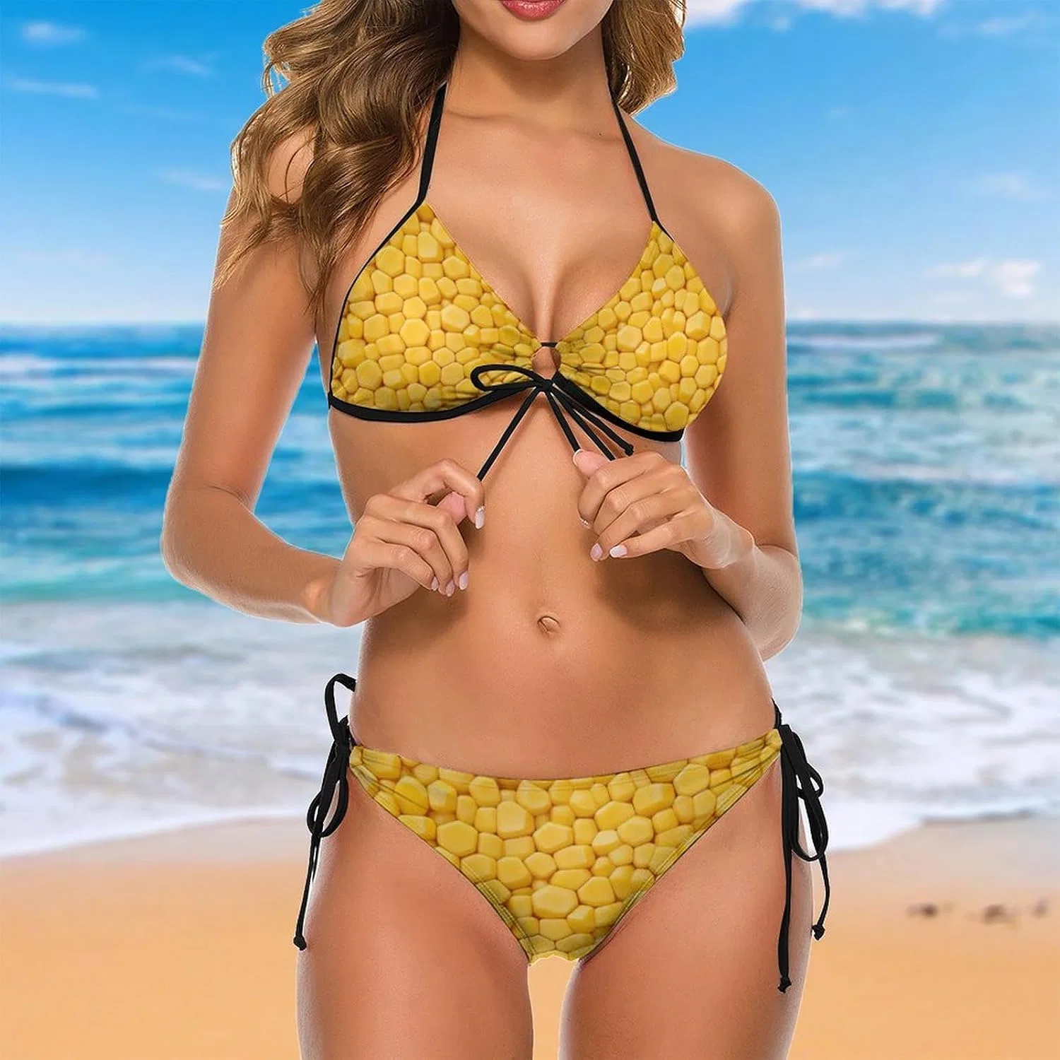 Женский бикини треугольный с кукурузой Generic, Style1 — фото 3