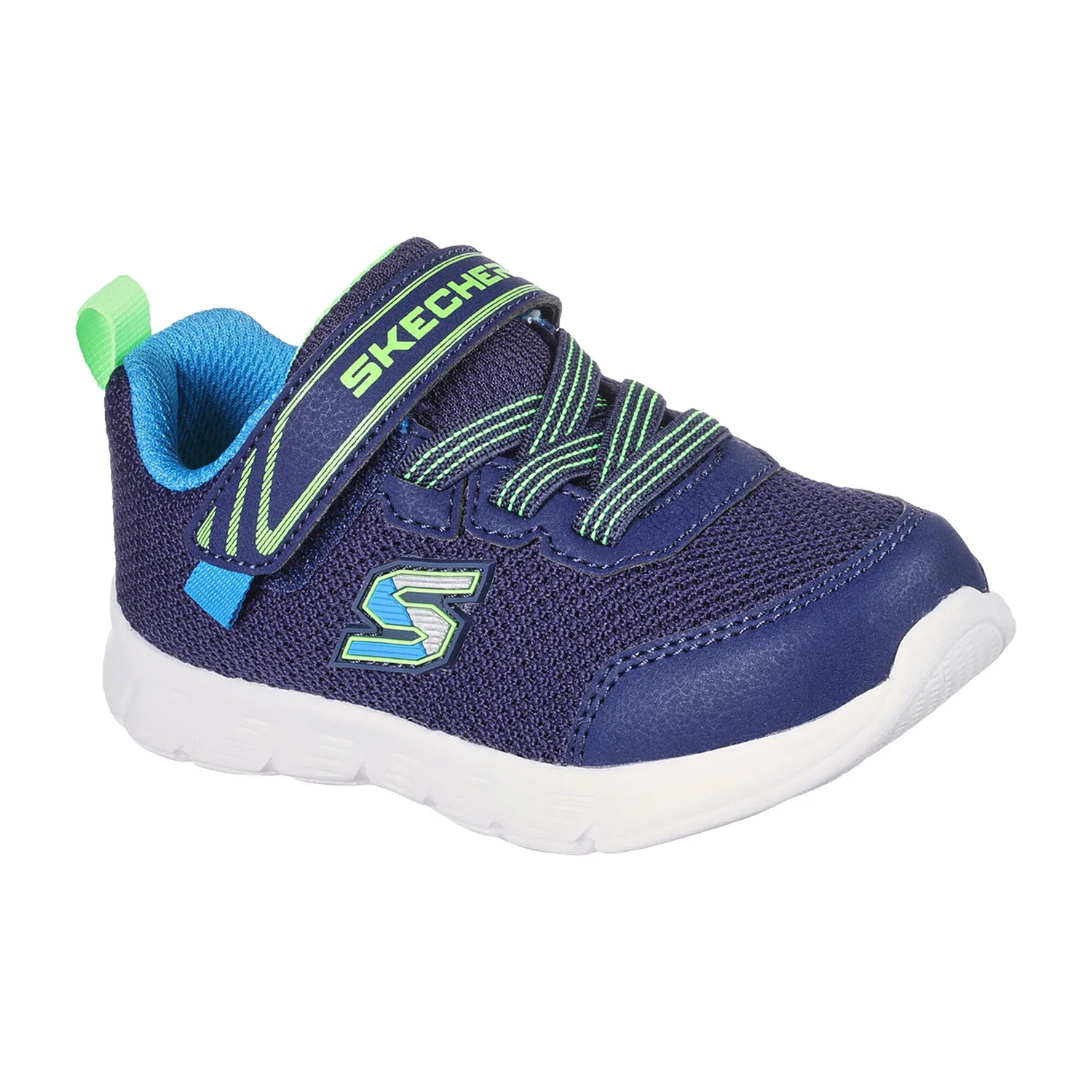 Детские кроссовки с липучкой Comfy Flex Mini Trainer Skechers, Blau — фото 2