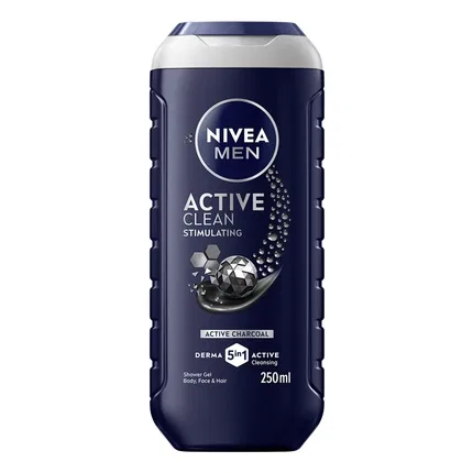 Гель для душа стимулирующий NIVEA Men Active Clean, 250 мл