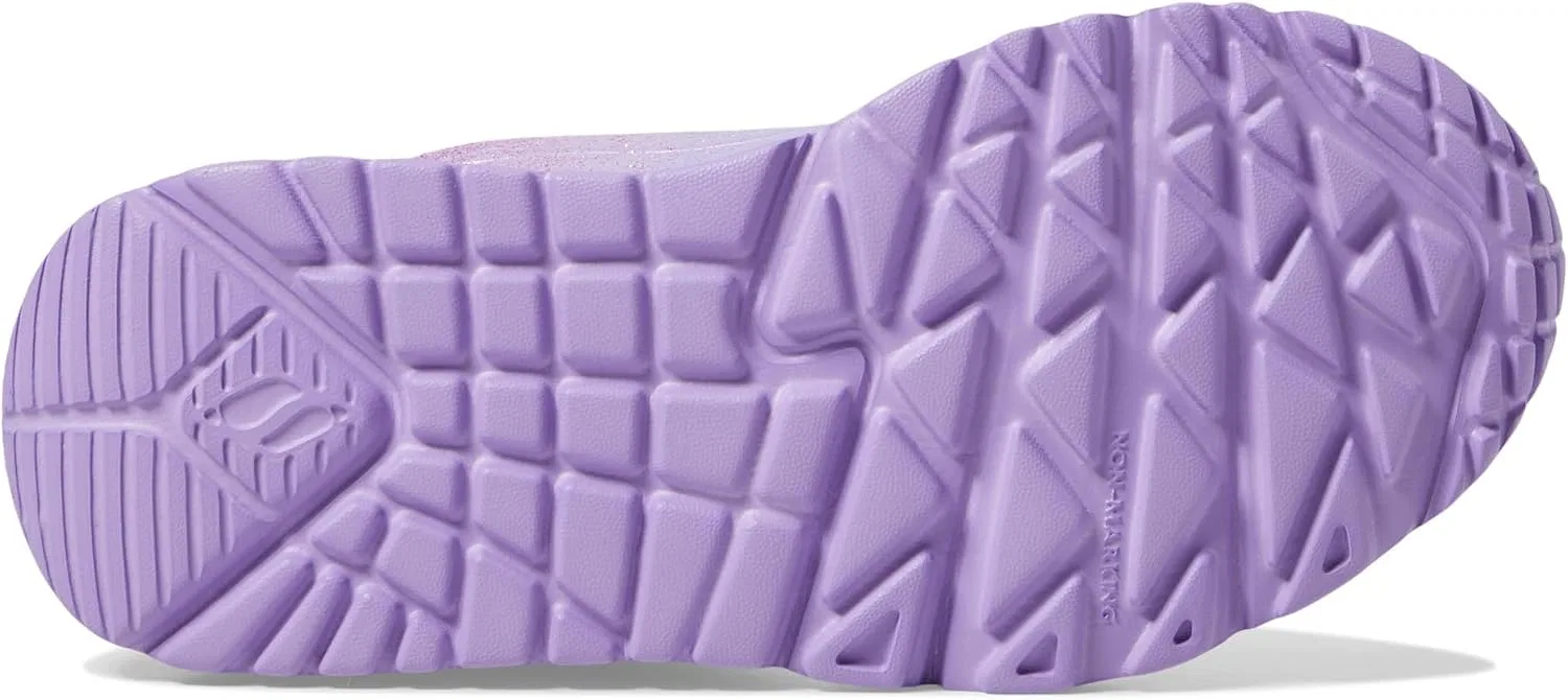 Детские кроссовки для девочек Uno Lite-Metallic Shimmers Skechers, Lavender/Multi — фото 4