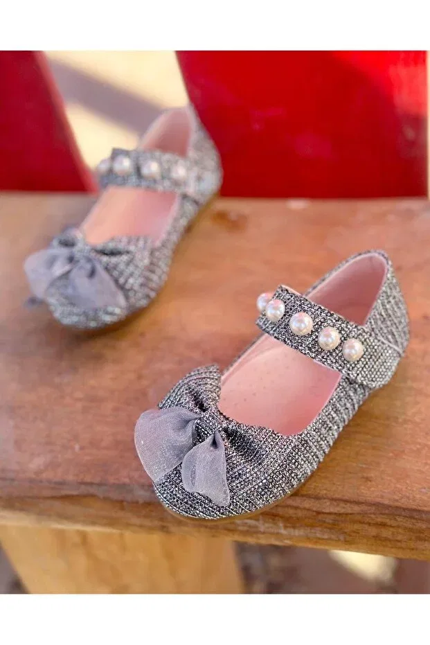 Детские балетки для девочек ортопедические Surpie Shoes, Platinum