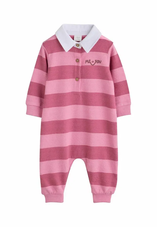 Комбинезон хлопковый Next pink stripe, розовый