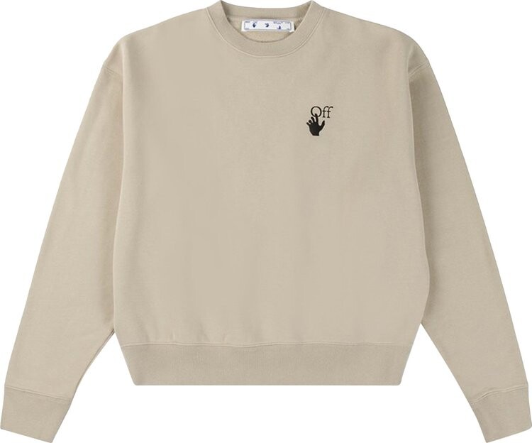 

Толстовка Off-White Bubble Arrow Over Crewneck 'Abbey Stone', зеленый