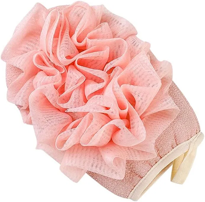 Пилинговая мочалка, банная губка, zxb-shop, Pink