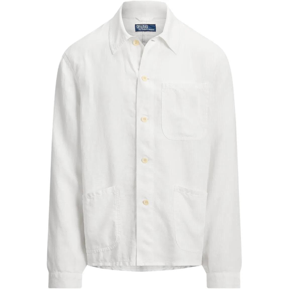 Мужская рубашка с воротником и прямым кроем Porcelain White Polo Ralph Lauren