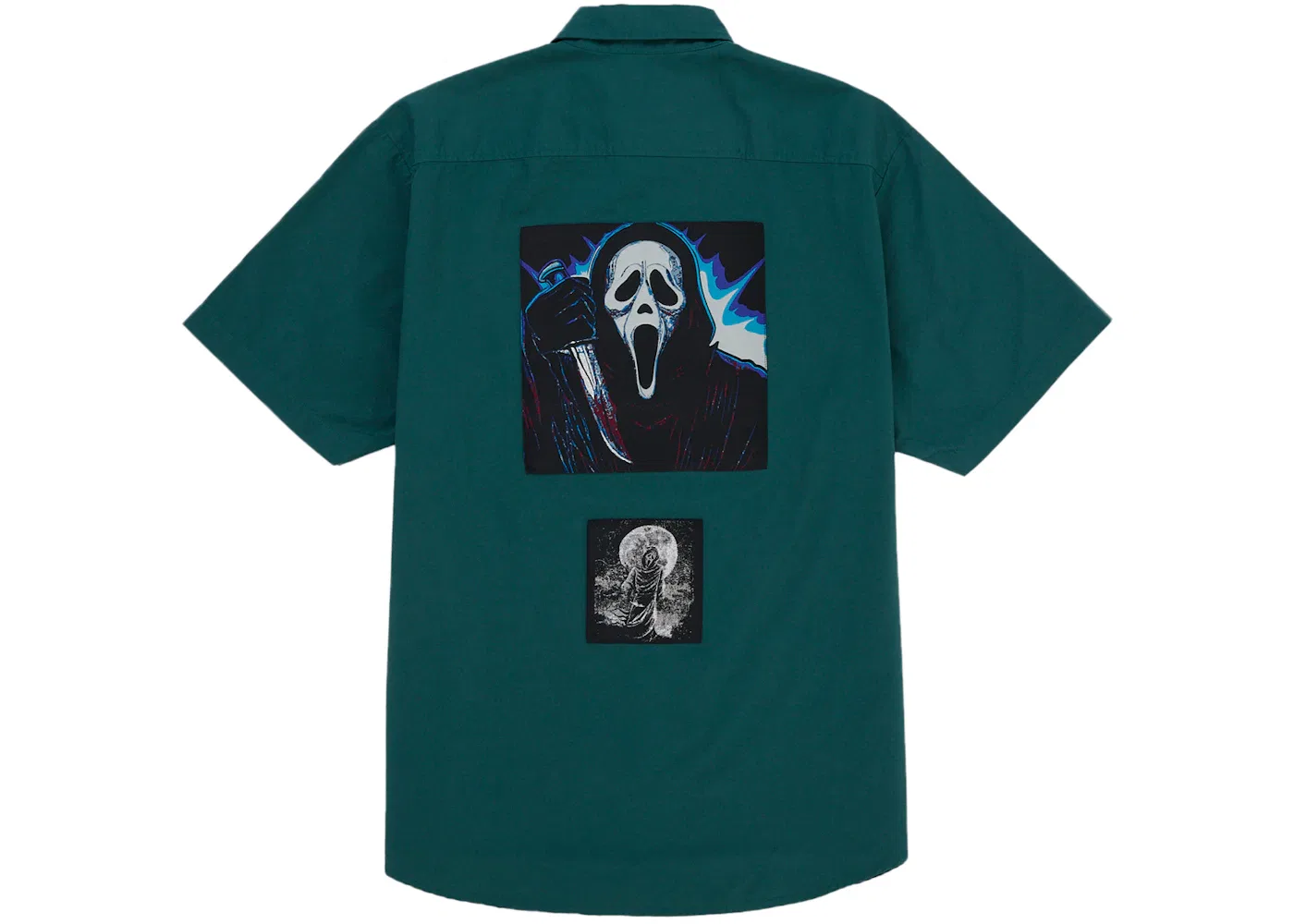 Мужская рубашка с принтом Supreme Ghostface S S Work Shirt, Green