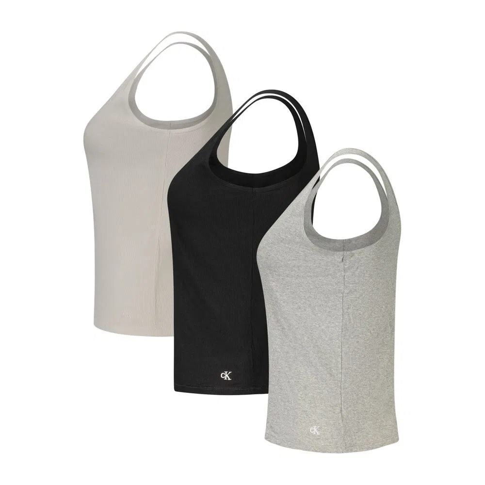 Женская майка без рукавов комплект 3 шт. Tri-Pack Tank Tops Calvin Klein, Black — фото 3