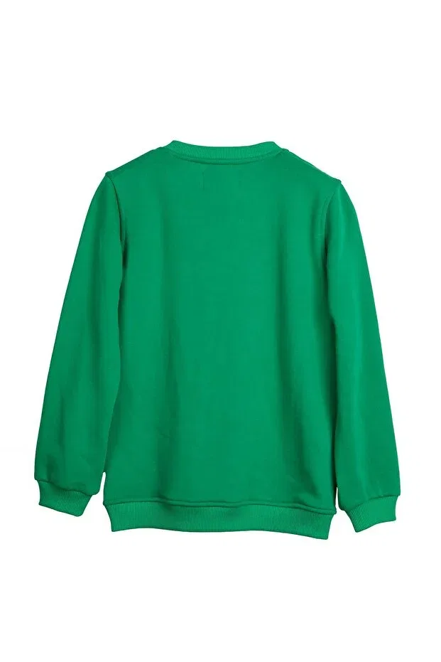Детские свитшот для девочек с принтом Panther Green Kids Bad Bear, Green — фото 3