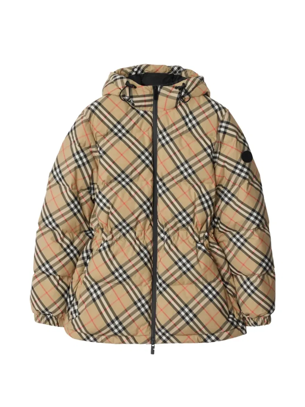 Куртка на молнии в клетку BURBERRY, бежевый
