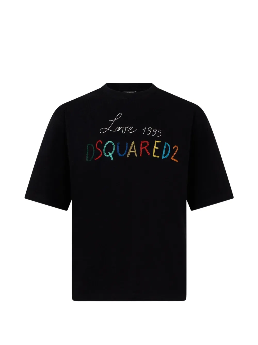 Футболка свободного кроя с вышивкой 1995 Dsquared2, черный