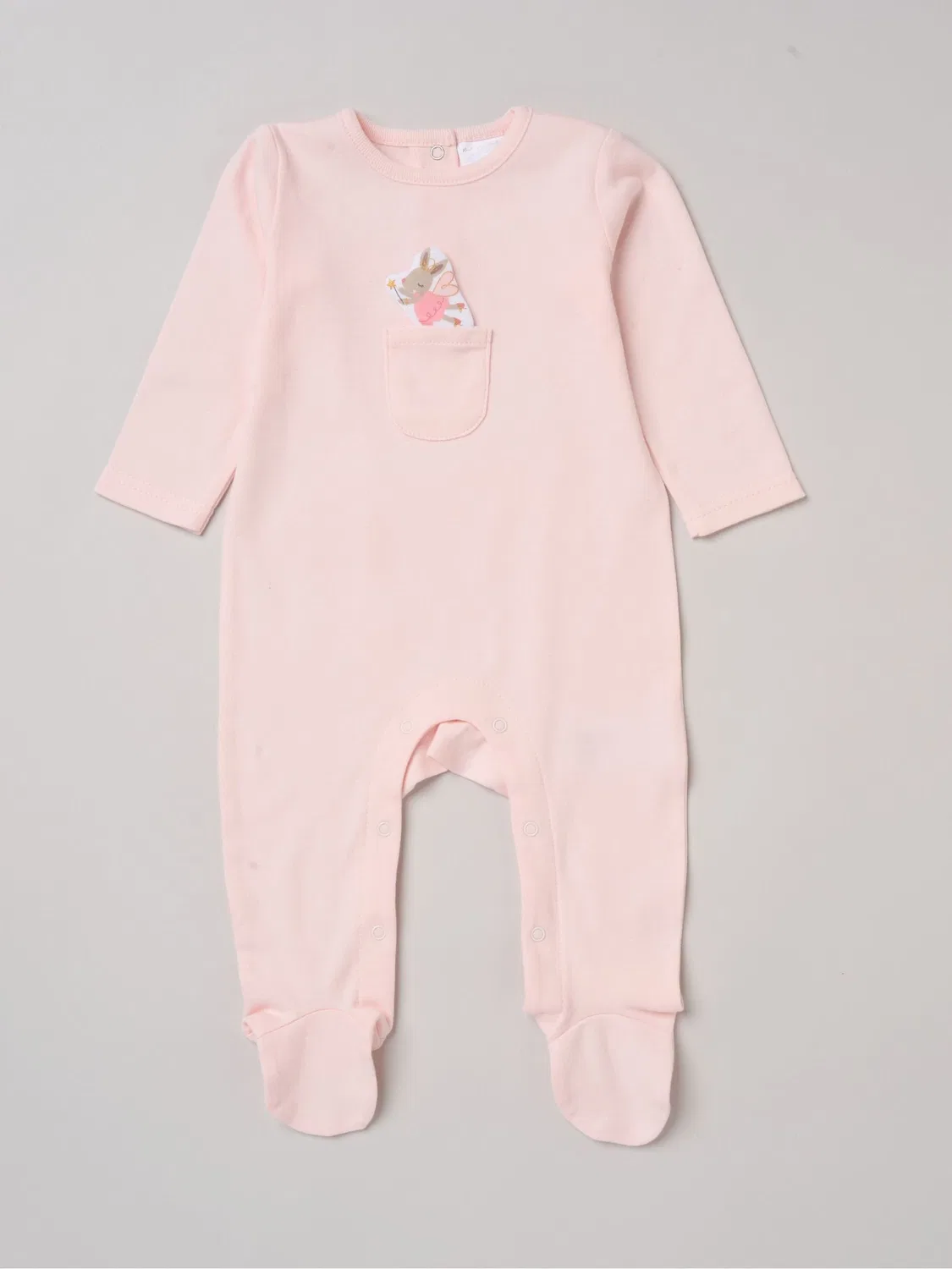 Боди-спальный мешок с аппликацией медведя и облаком Rock-A-Bye Baby Boutique, розовый — фото 2