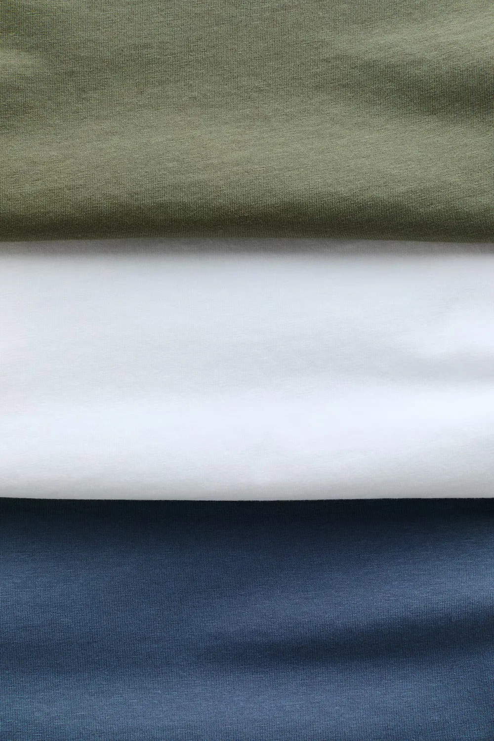 Набор из 3 хлопковых футболок H&M, Blau/Weiß/Khakigrün — фото 2